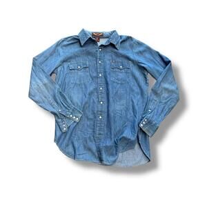 Vintage DRC Denim Pearl Snap Western Button Up Shirt